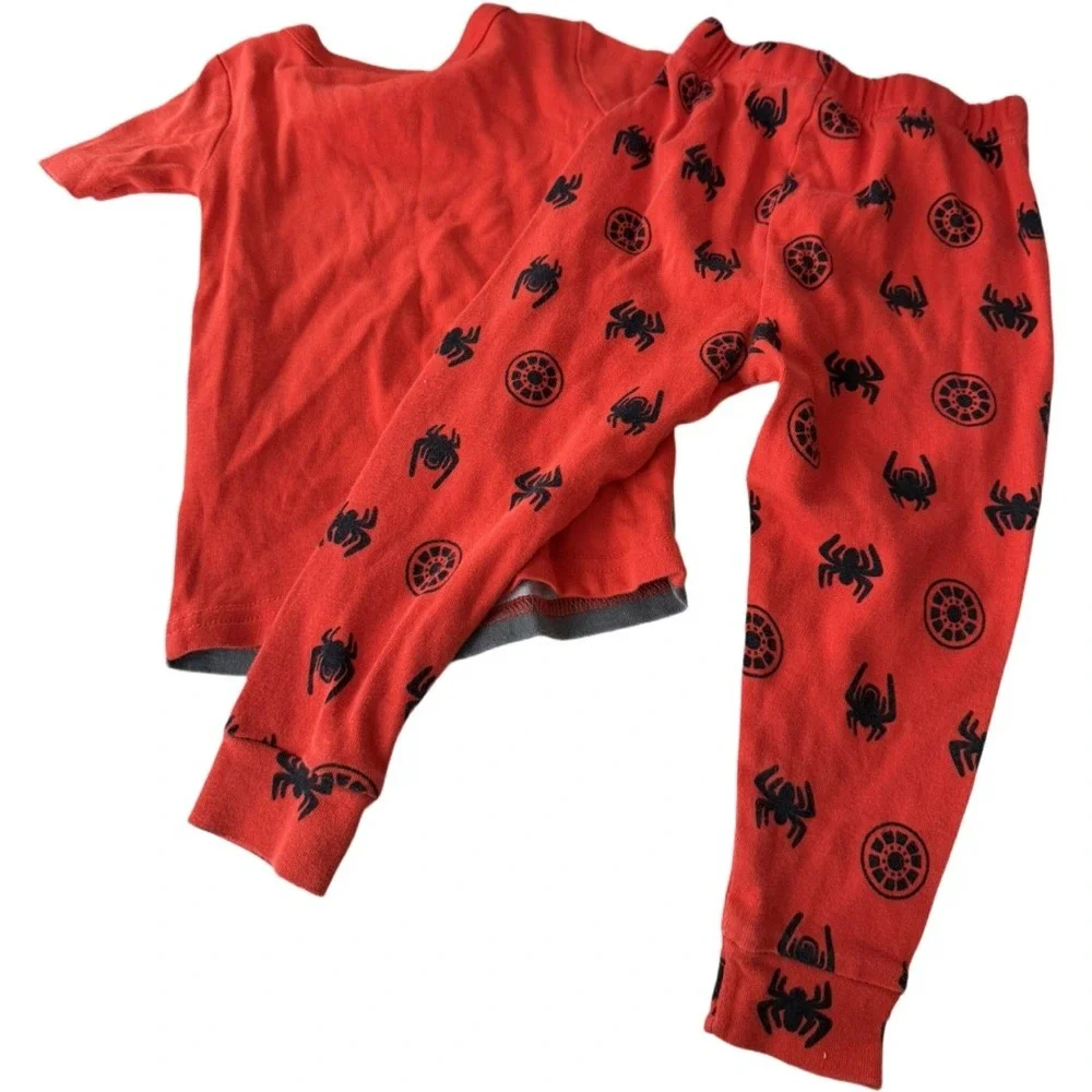 Marvel Spider-Man & His Amazing Friends Pajama Set 2T Red Miles Morales Iron Man